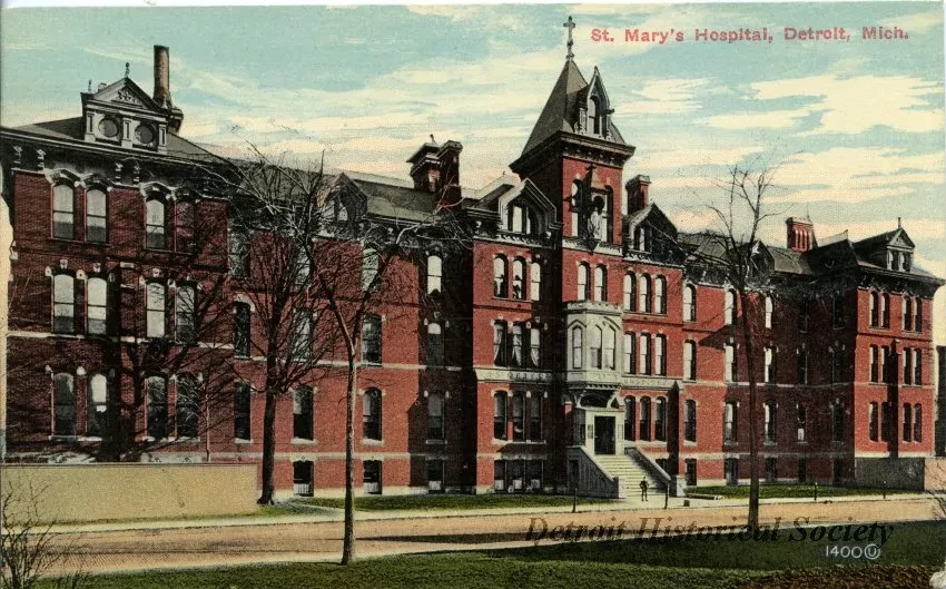 Postcard - St. Mary's Hospital, Detroit, Mich. - St. Mary's Hospital, Detroit, Mich.