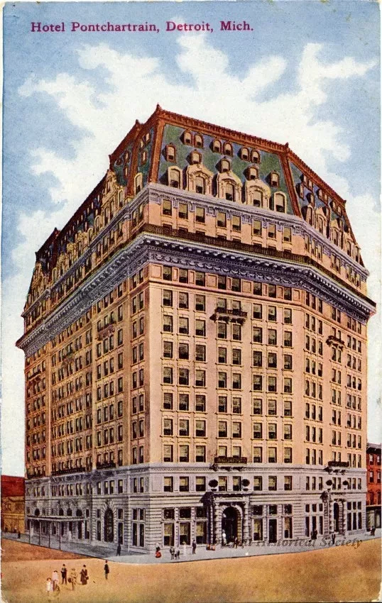 Postcard - Hotel Pontchartrain, Detroit, Mich.