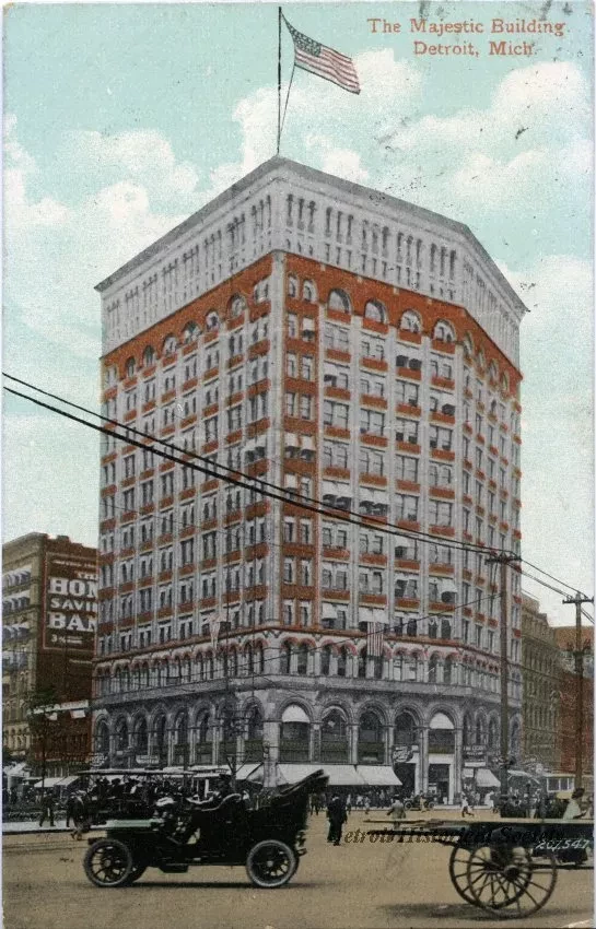 Postcard - The Majestic Building, Detroit, Mich.