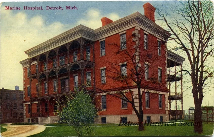 Postcard - Marine Hospital, Detroit, Mich. - Marine Hospital, Detroit, Mich.