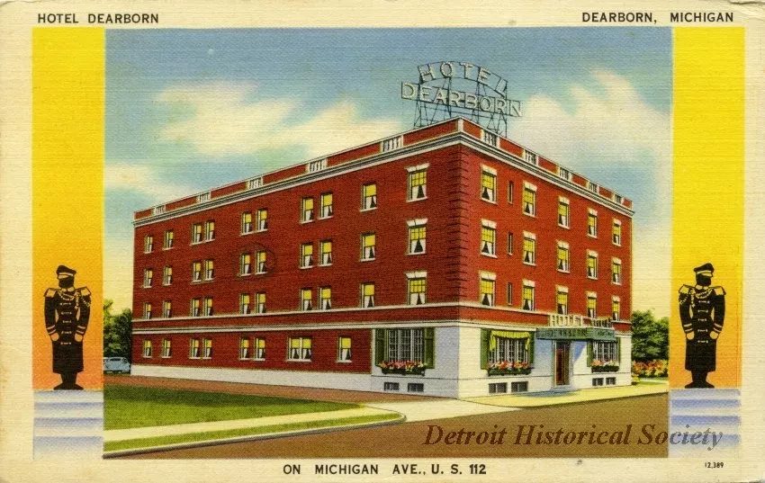 Postcard - Hotel Dearborn, Dearborn, Michigan
On Michigan Ave., U. S. 112