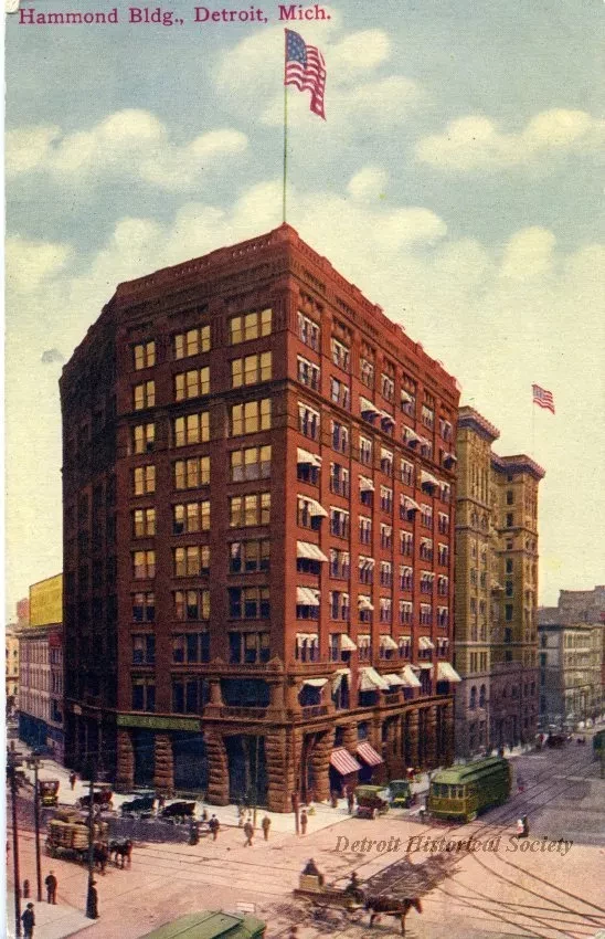 Postcard - Hammond Bldg., Detroit, Mich.