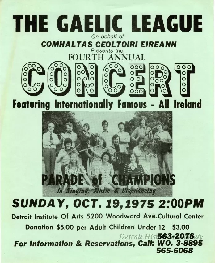 Flyer - The Gaelic League 
Fourth Annual Concert