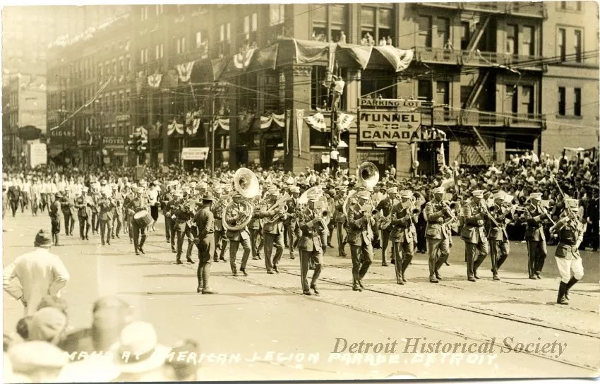 Postcard - [?] at American Legion Parade. Detroit. - American Legion Parade, Detroit