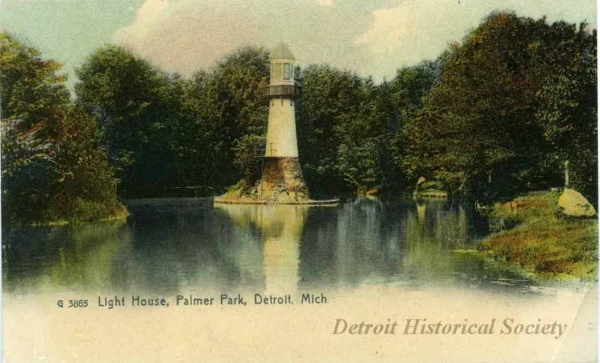 Postcard - Light House, Palmer Park, Detroit, Mich.
