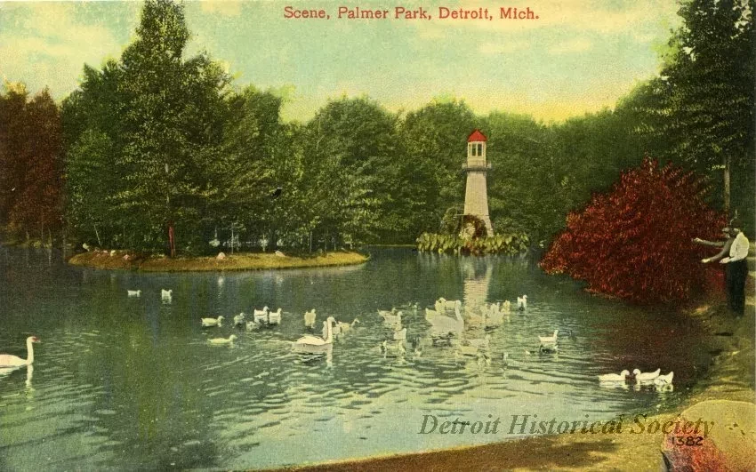 Postcard - Scene, Palmer Park, Detroit, Mich.