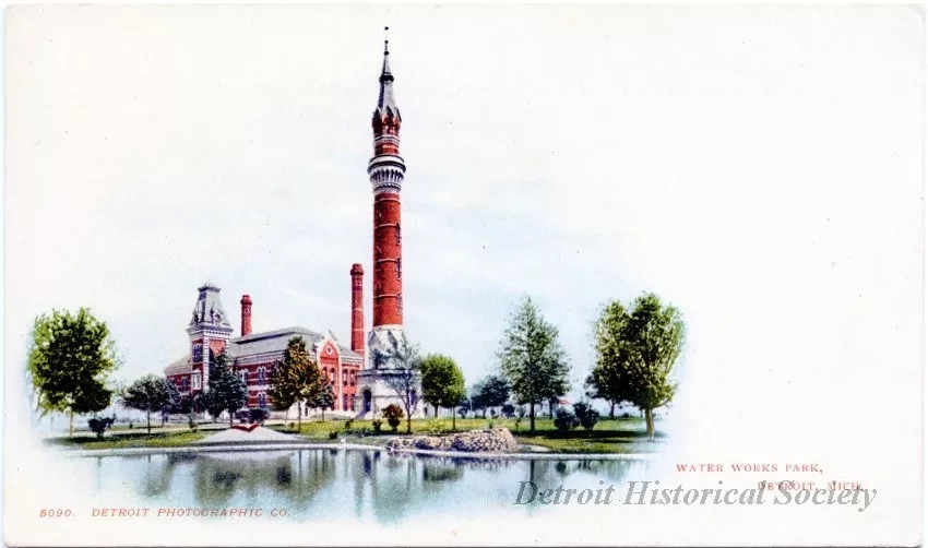 Postcard - Water Works Park, Detroit, Mich. - Water Works Park, Detroit, Mich.