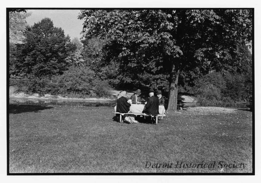 Print, Photographic - "Senior Citizens Playing Cards on Belle Isle"