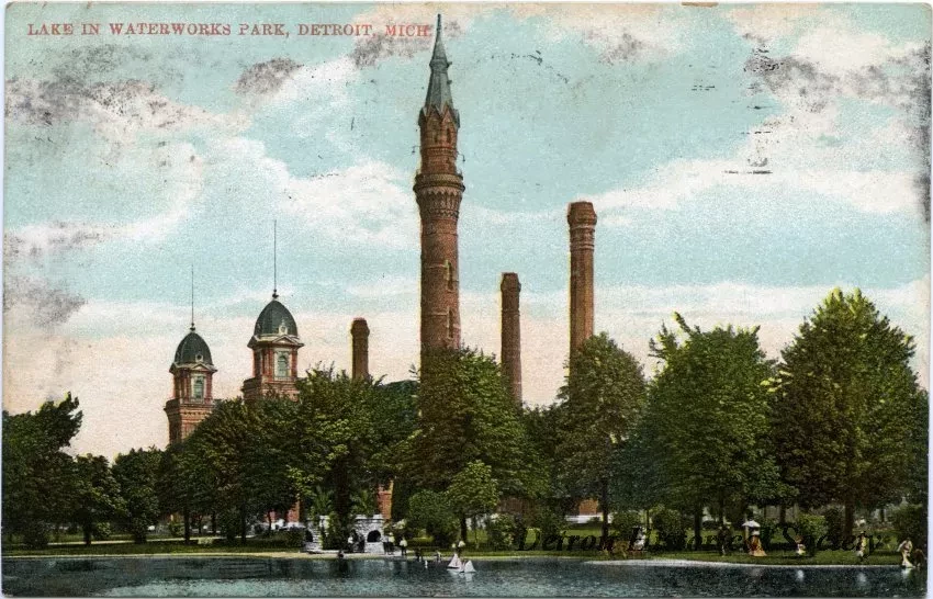 Postcard - Lake in Waterworks Park, Detroit, Mich. - Lake In Waterworks Park, Detroit, Mich.