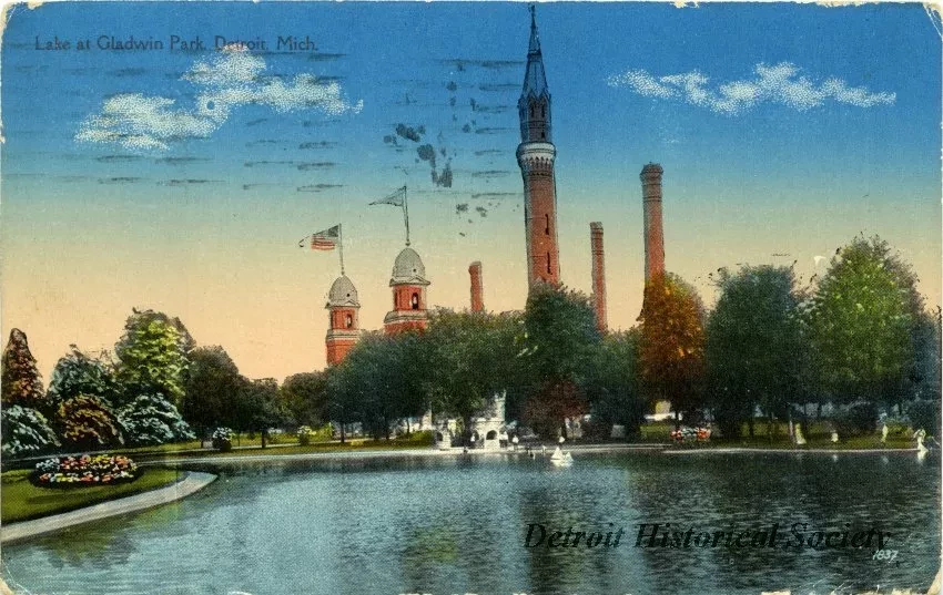 Postcard - Lake at Gladwin Park, Detroit, Mich. - Lake at Gladwin Park, Detroit, Mich.