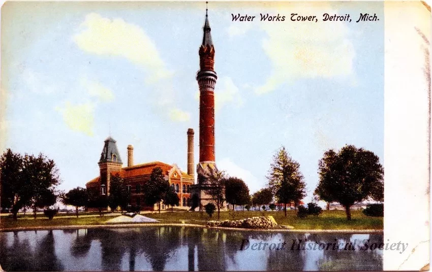 Postcard - Water Works Tower, Detroit, Mich. - Water Works Tower, Detroit, Mich.