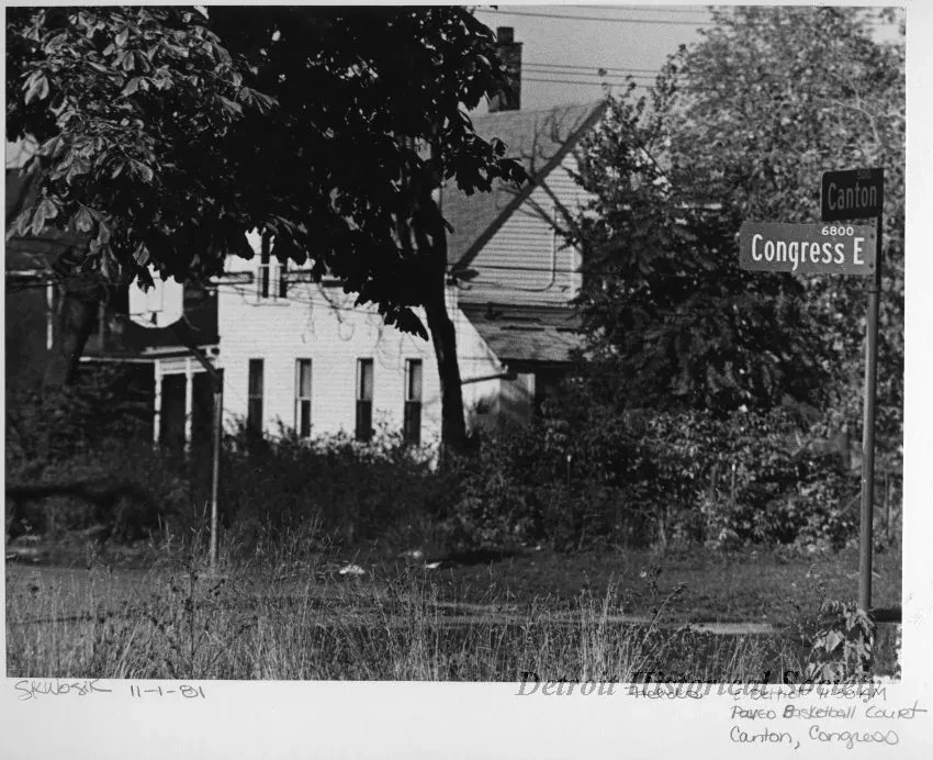 Print, Photographic - Fields, E. Detroit 11:30 AM; Paved Basketball Court; Canton, Congress