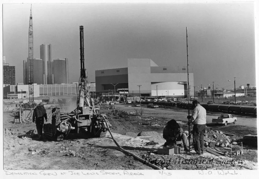 Print, Photographic - Demolition Crew at Joe Louis Sports Arena