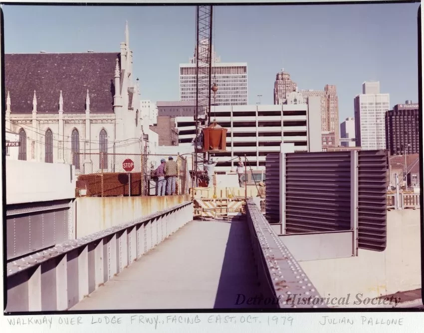 Print, Photographic - Walkway Over Lodge Freeway, Facing East