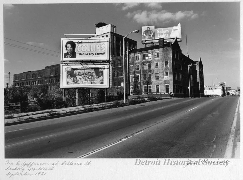 Print, Photographic - On E. Jefferson at Bellevue St., looking northeast