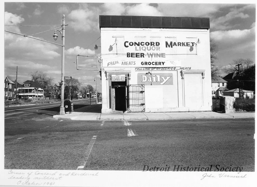 Print, Photographic - Corner of Concord and Kercheval, looking northeast