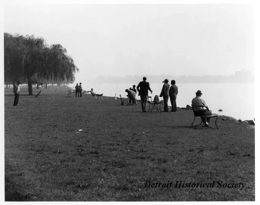 Print, Photographic - People on Belle Isle Shoreline