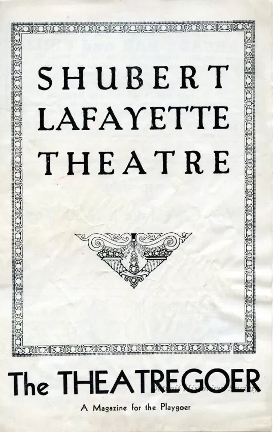 Program, Theater - The Theatregoer: A Magazine for the Playgoer