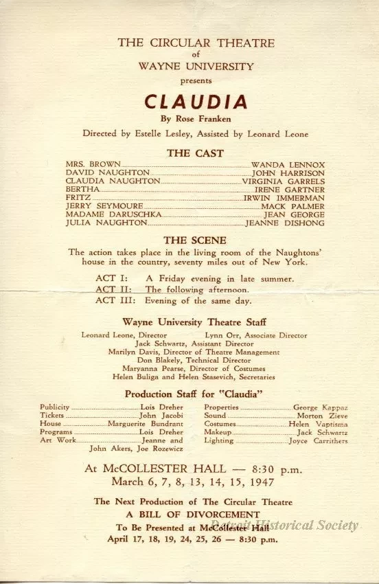 Program, Theater