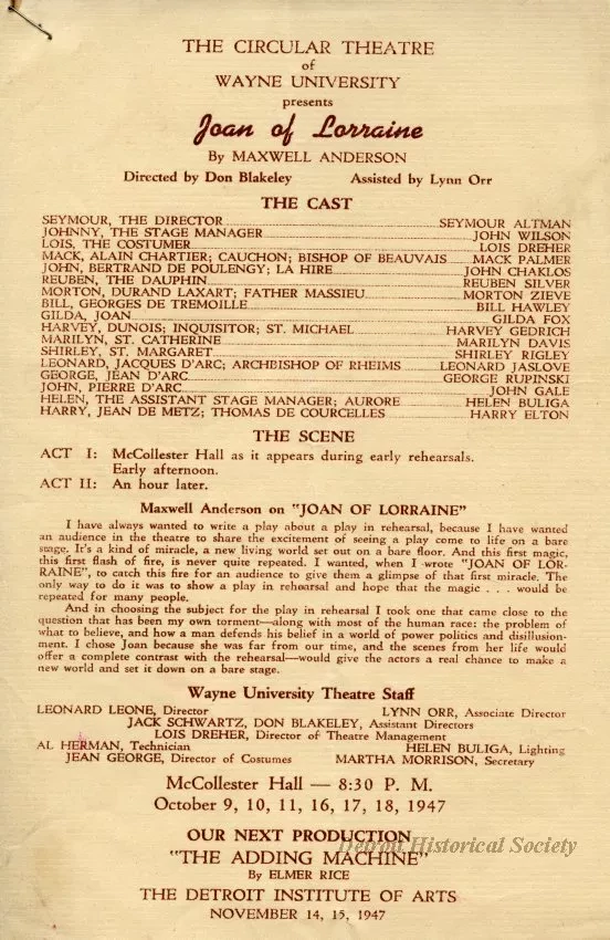 Program, Theater