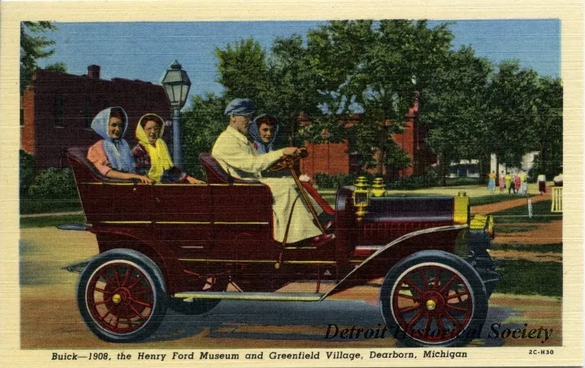 Postcard - Buick - 1908, the Henry Ford Museum and Greenfield Village, Dearborn, Michigan