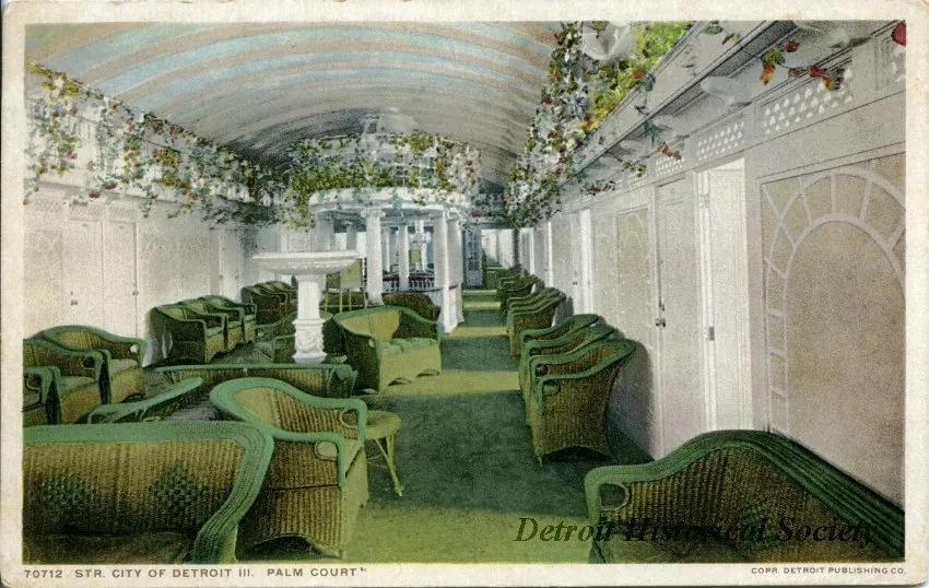 Postcard - Str. City of Detroit III. Palm Court