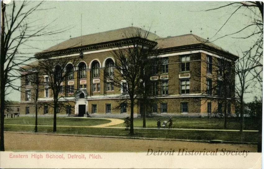 Postcard - Eastern High School, Detroit, Mich.