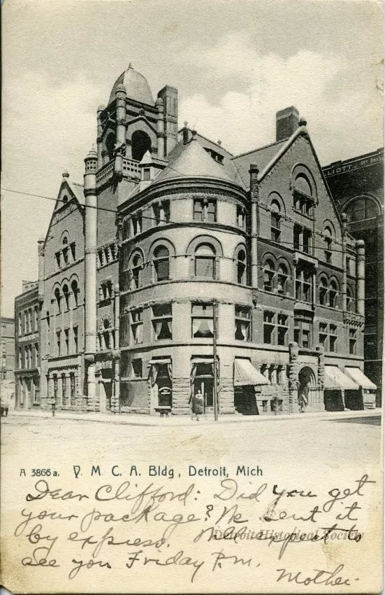 Postcard - Y.M.C.A. Bldg, Detroit, Mich
