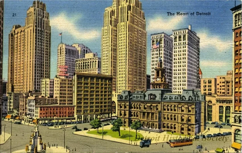 Postcard - The Heart of Detroit