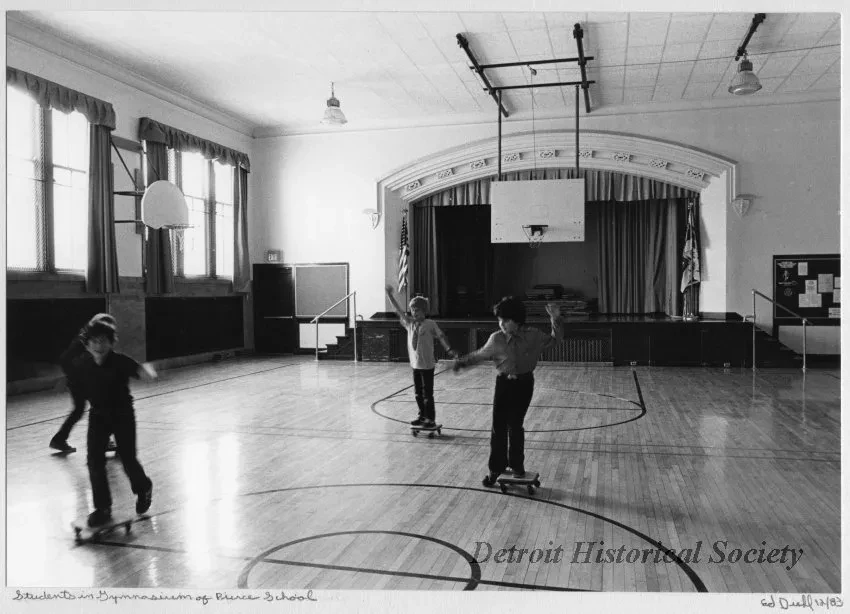 Print, Photographic - Students in Gymnasium of Pierce School