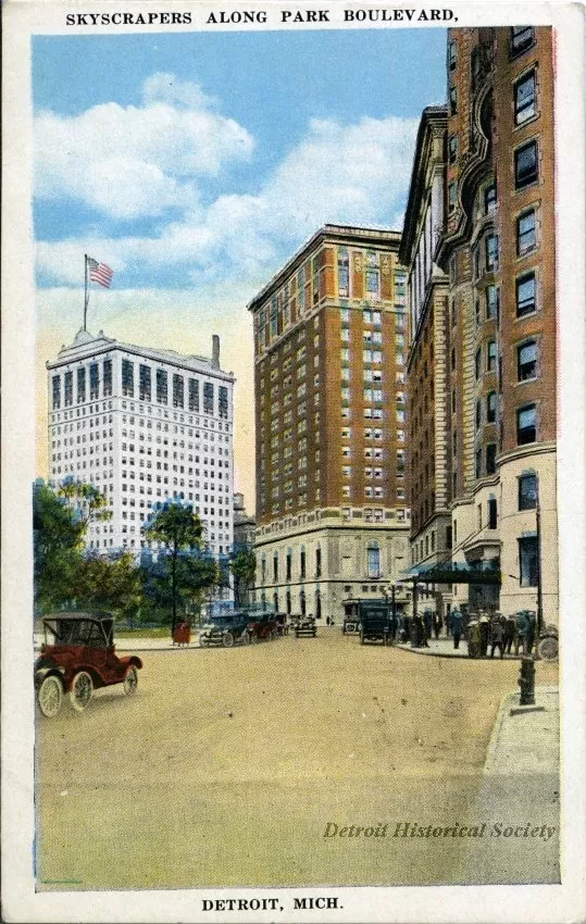 Postcard - Skyscrapers Along Park Boulevard.