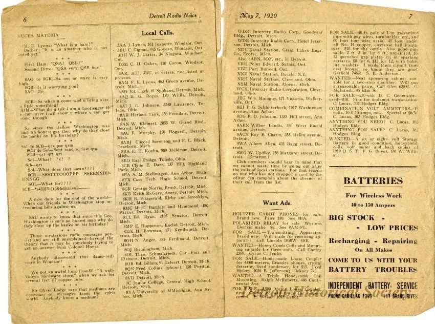 Newsletter - Detroit Radio News, Vol. 1, No. 4