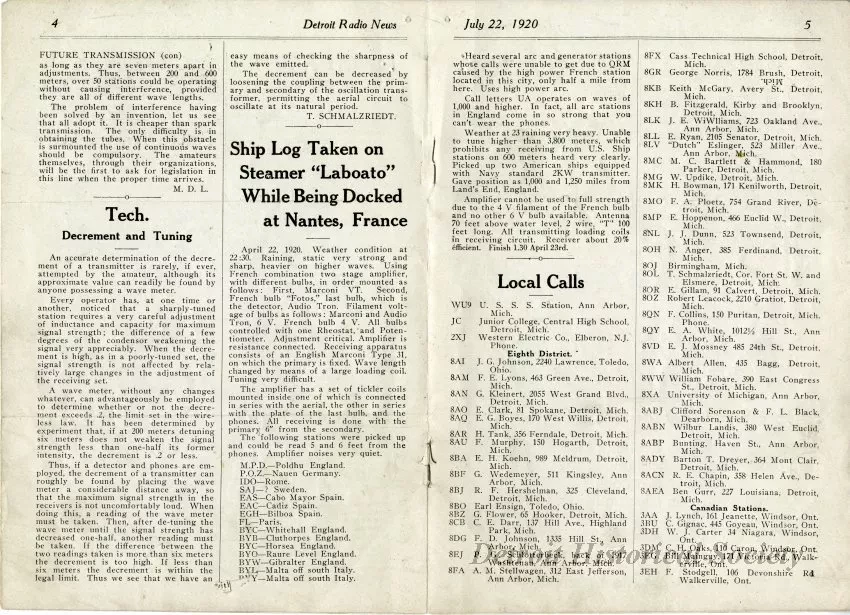 Newsletter - Detroit Radio News, Vol. 1, No. 6