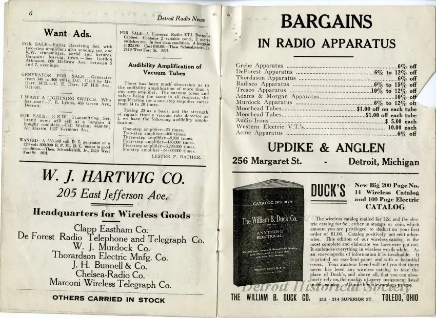 Newsletter - Detroit Radio News, Vol. 1, No. 6