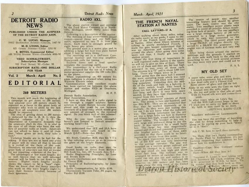 Newsletter - Detroit Radio News, Vol. 2, No. 3-4