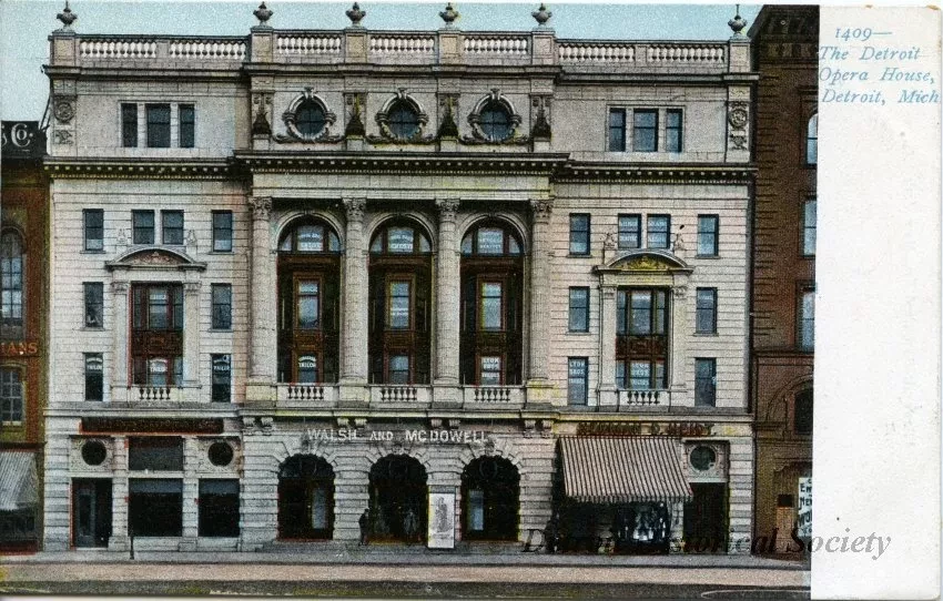 Postcard - The Detroit Opera House, Detroit, Mich.