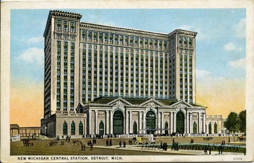 Postcard - New Michigan Central Station, Detroit, Mich.