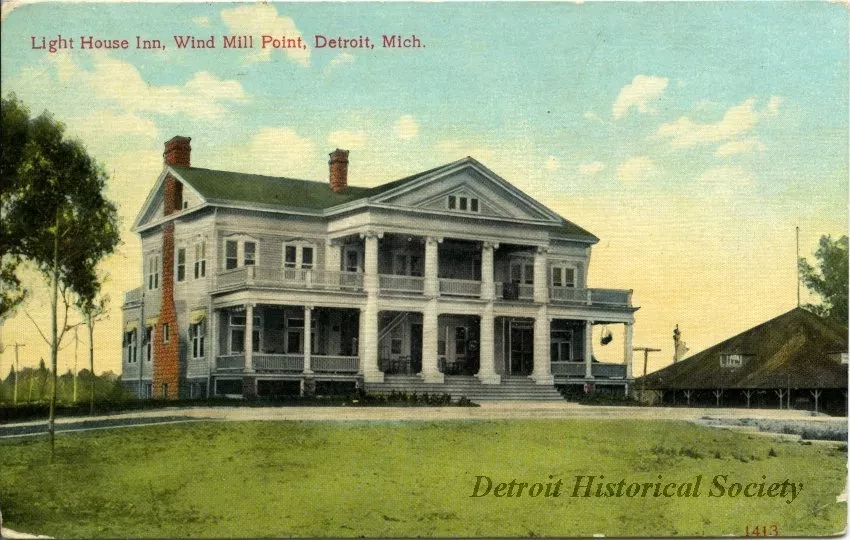 Postcard - Light House Inn, Wind Mill Point, Detroit, Mich.