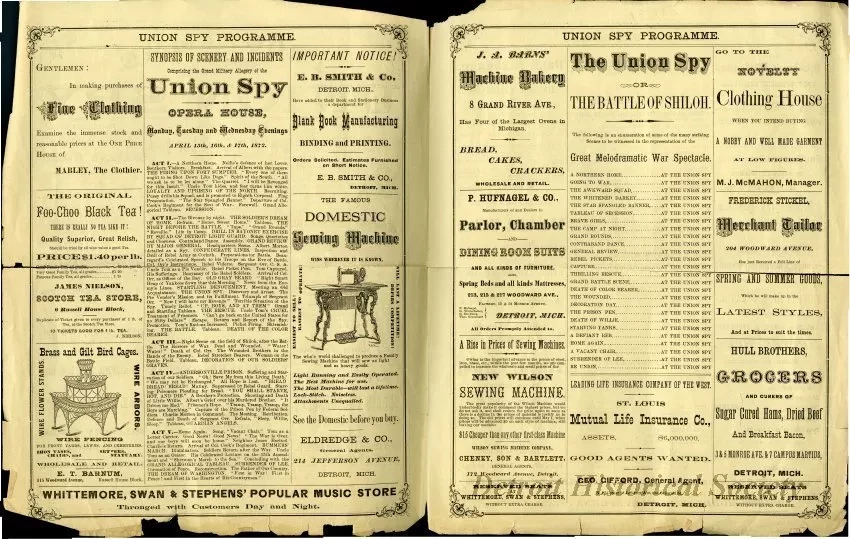 Program, Theater - Programme.  Union Spy