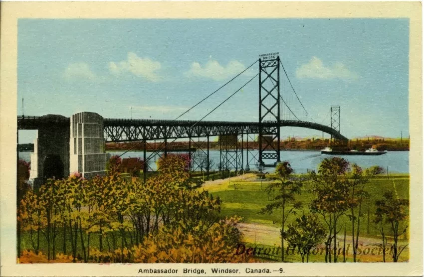 Postcard - Ambassador Bridge, Windsor, Canada