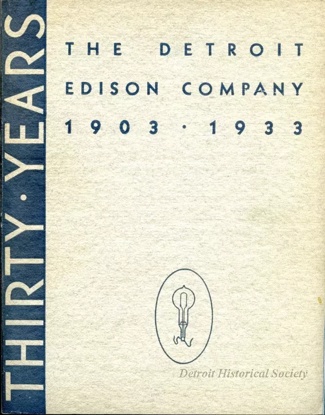 Booklet - The Detroit Edison Company, 1903-1933