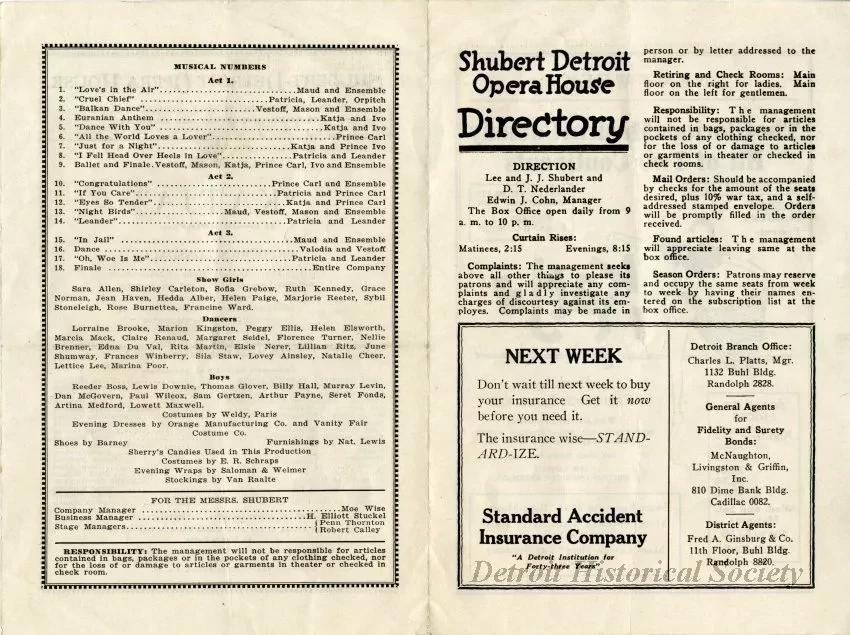Program, Theater