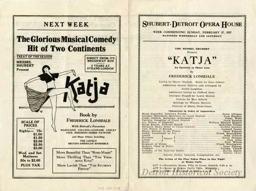 Program, Theater