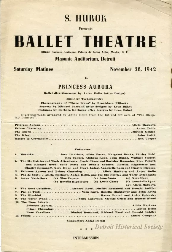 Program, Dance