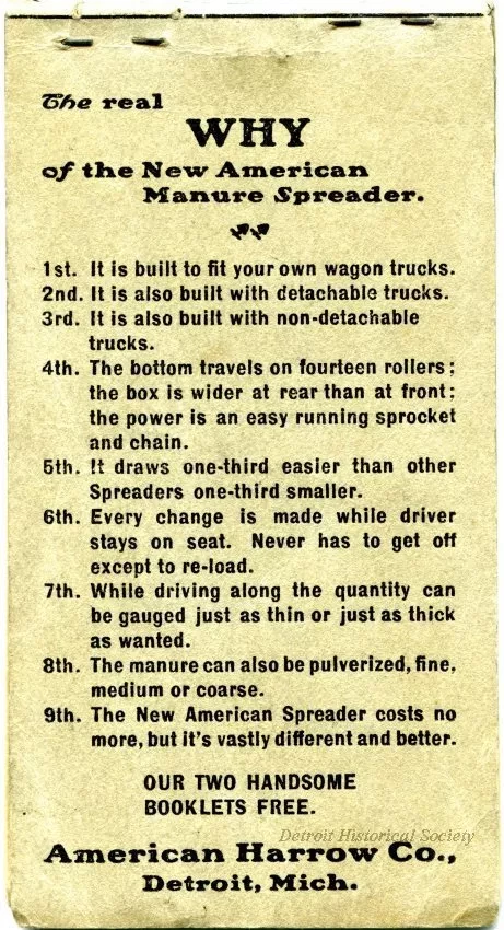 Booklet - American Harrow Company