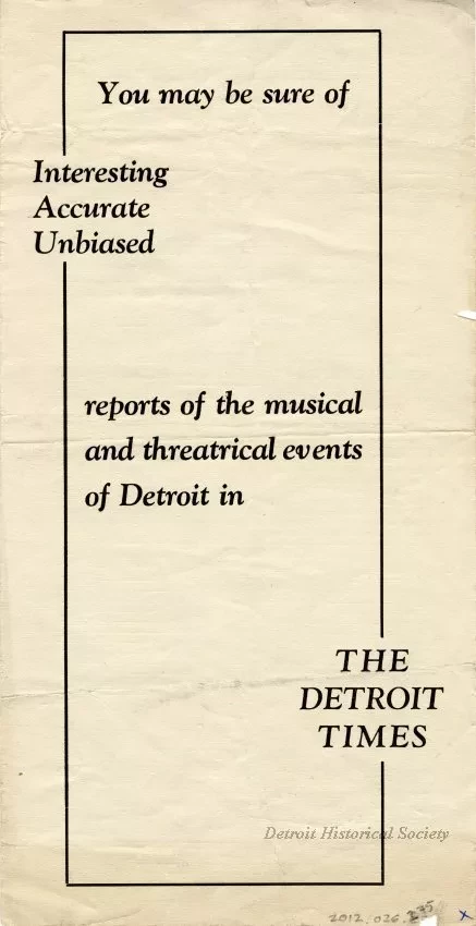 Program, Theater