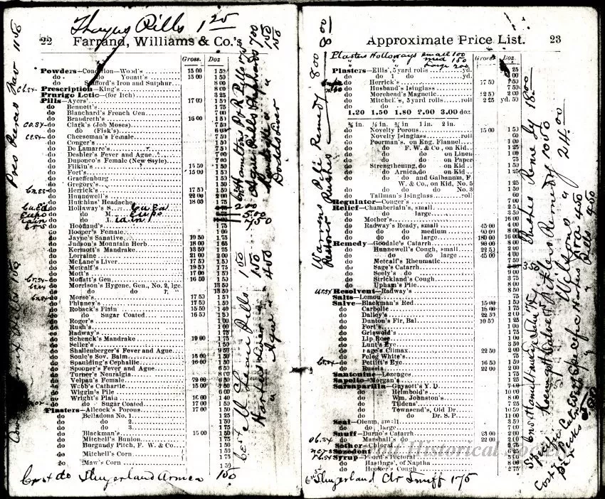 Catalog - Farrand, Williams & Company
Approximate Price List