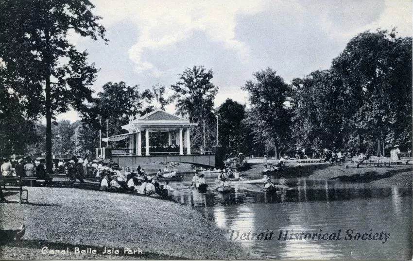 Postcard - Canal, Belle Isle Park.