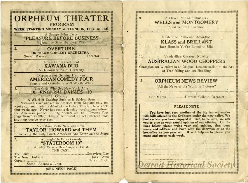 Program, Theater