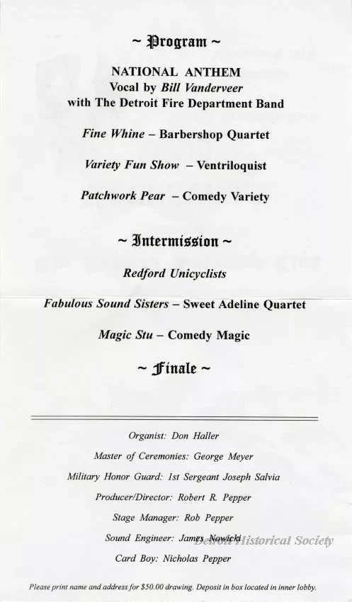 Program, Theater